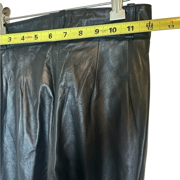 VTG L. ALVEAR Piel Black Goth Vibes Leather Pants, Size Small / 4 - Picture 9 of 10